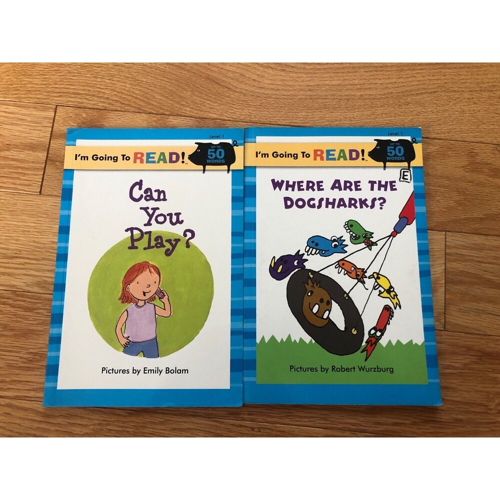 I'm Going to Read Level 1 Lot of 2 Can You Play? Where are Dogsharks? Paperbacks